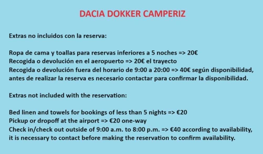 Dacia Dokker Camperiz Hotel Palma de Maiorca Exterior foto